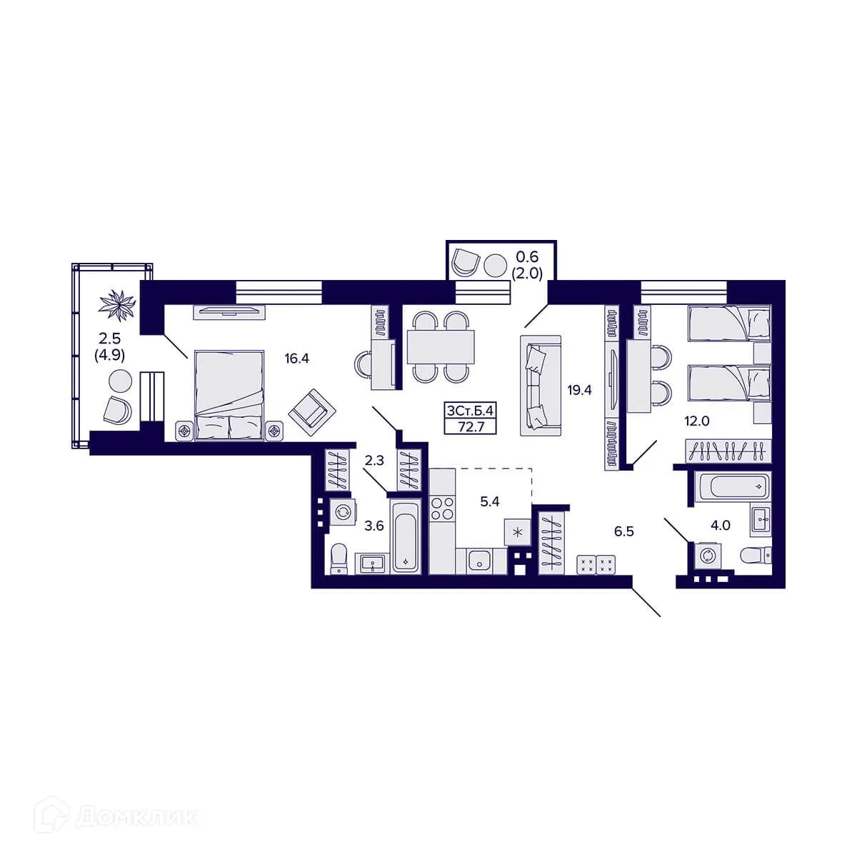 Фото квартиры в ЖК Сподвижники