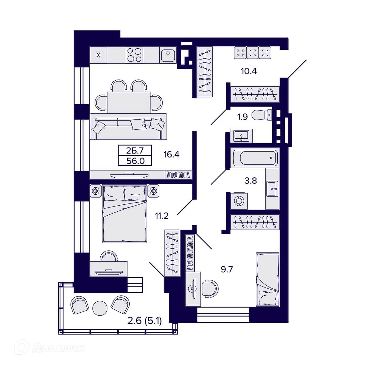 Фото квартиры в ЖК Сподвижники