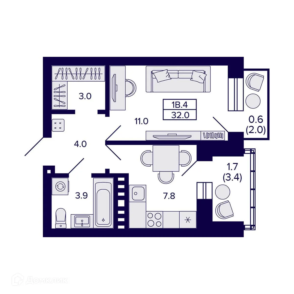 Фото квартиры в ЖК Сподвижники