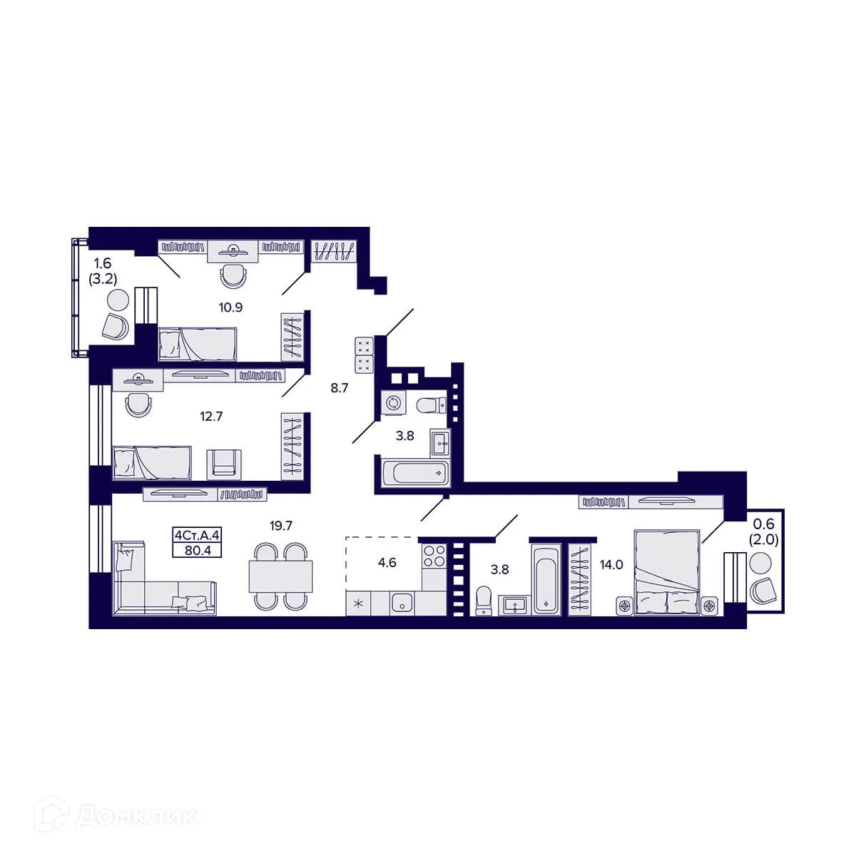 Фото квартиры в ЖК Сподвижники