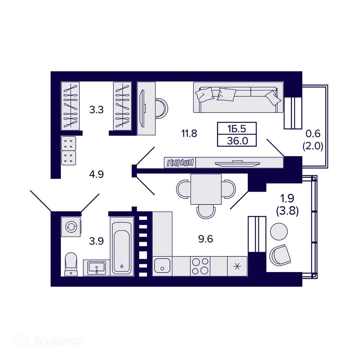 Фото квартиры в ЖК Сподвижники
