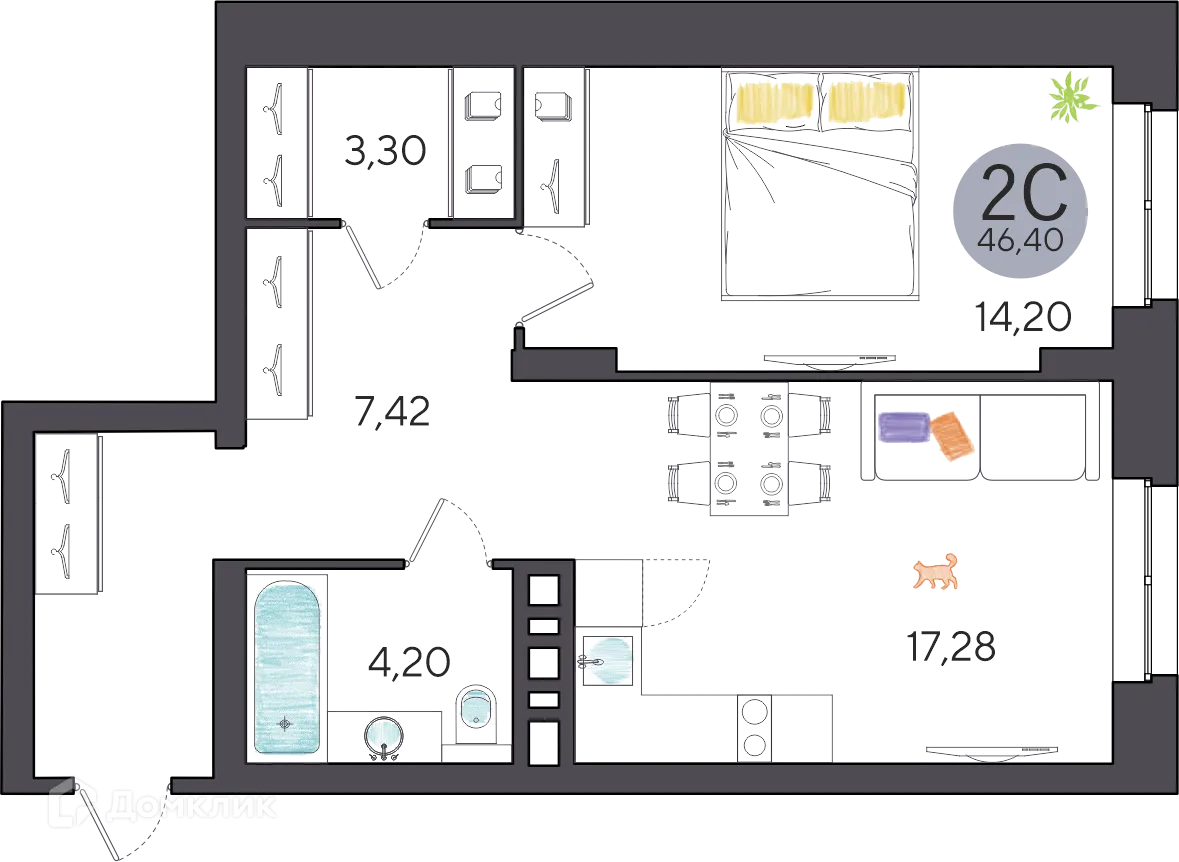 Фото квартиры в ЖК Ясный берег