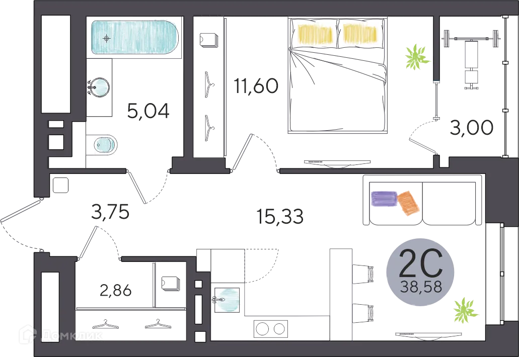 Фото квартиры в ЖК Ясный берег