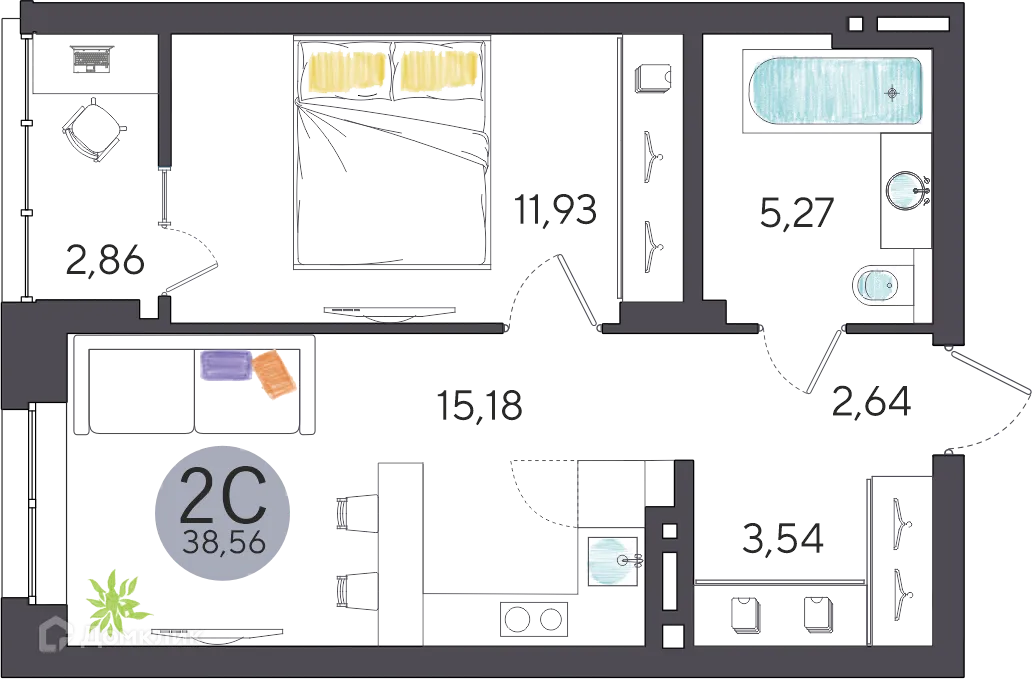 Фото квартиры в ЖК Ясный берег