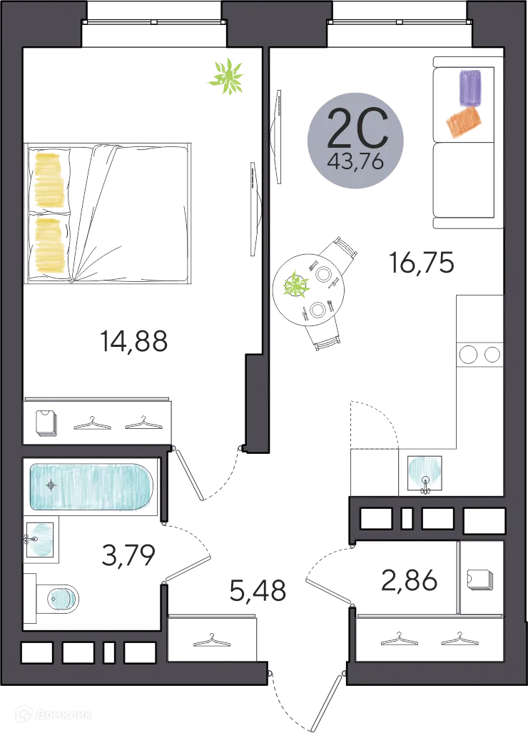 Фото квартиры в ЖК Ясный берег