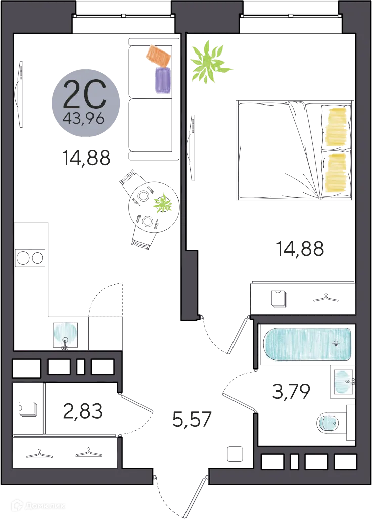 Фото квартиры в ЖК Ясный берег