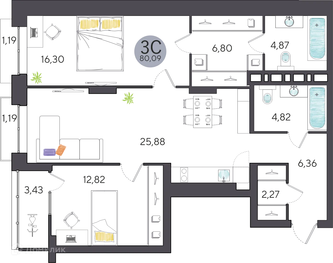 Фото квартиры в ЖК Ясный берег