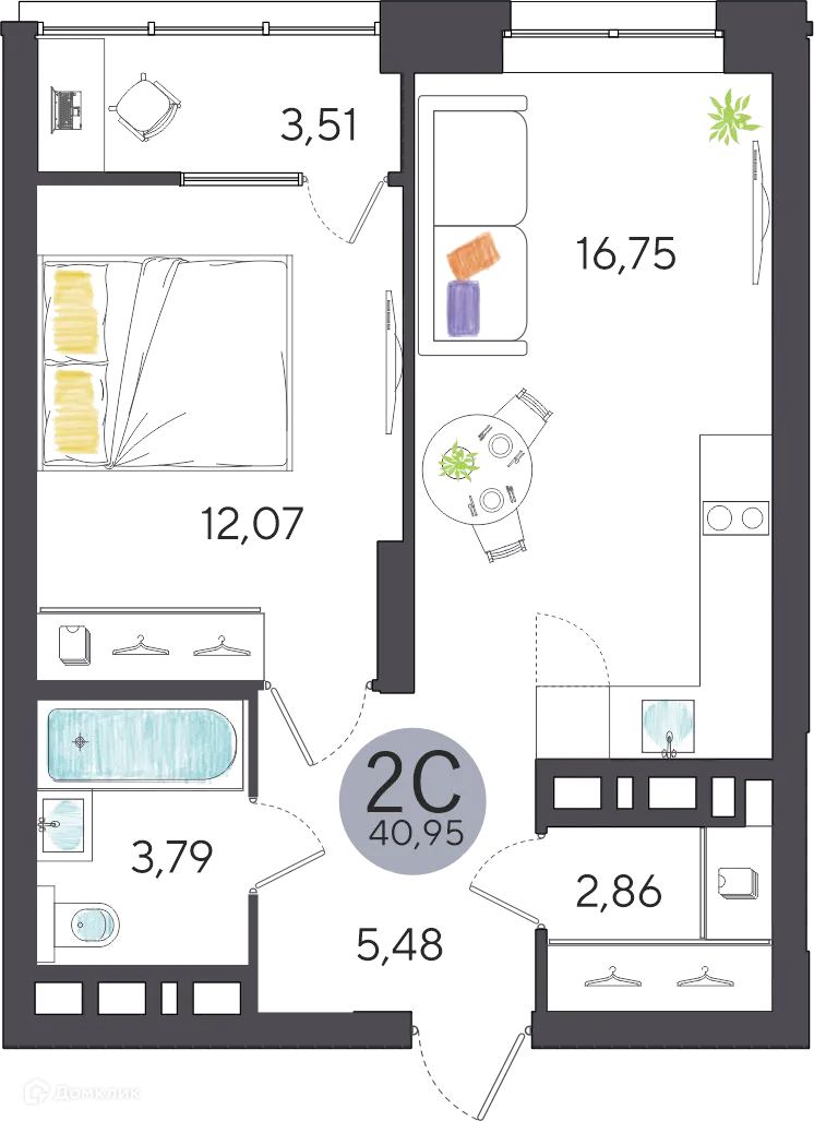 Фото квартиры в ЖК Ясный берег