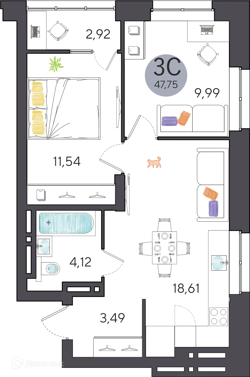 Фото квартиры в ЖК Ясный берег