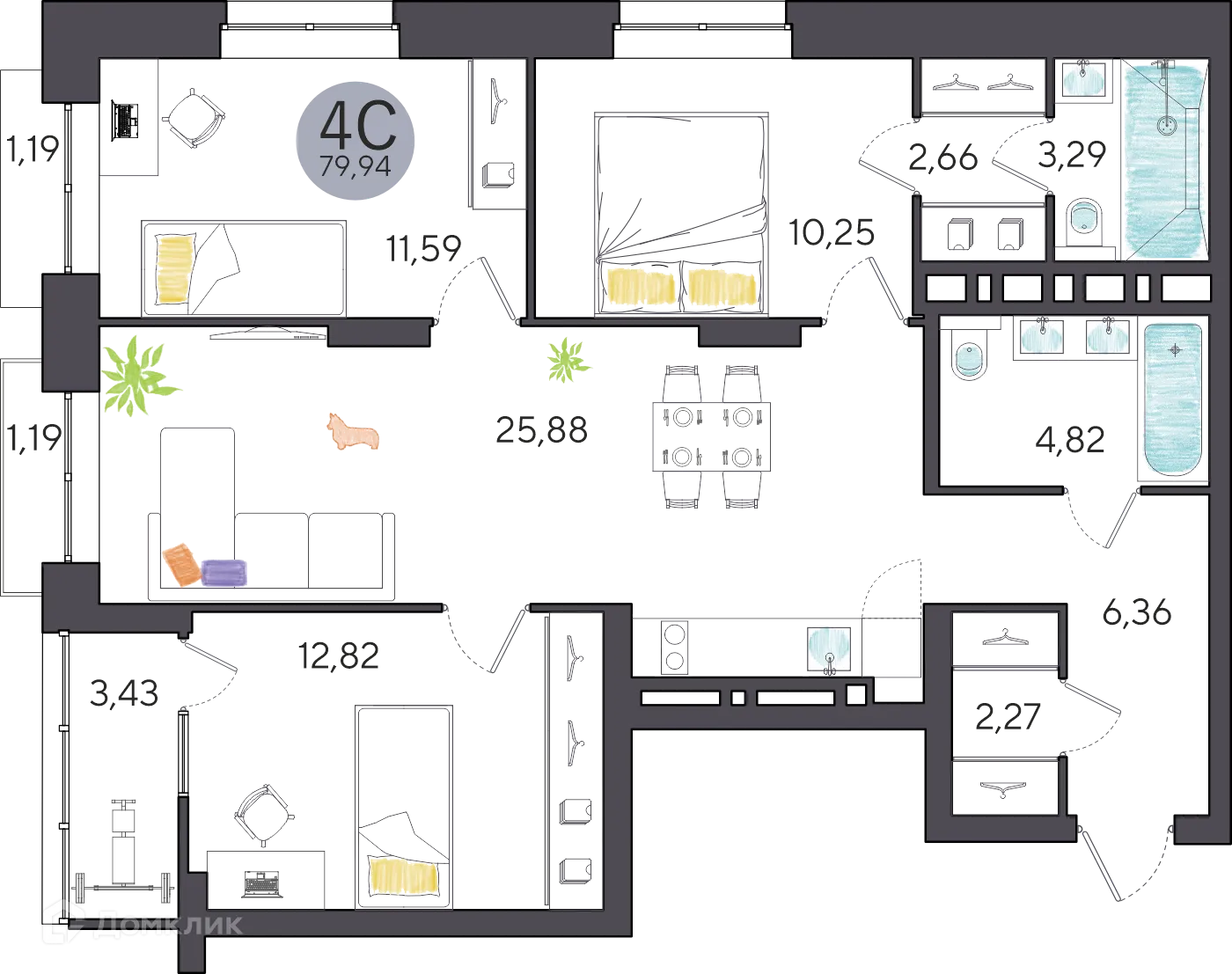 Фото квартиры в ЖК Ясный берег