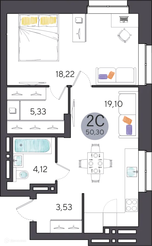 Квартира в ЖК Ясный берег