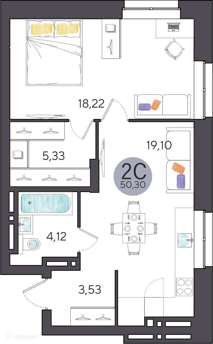 Фото квартиры в ЖК Ясный берег