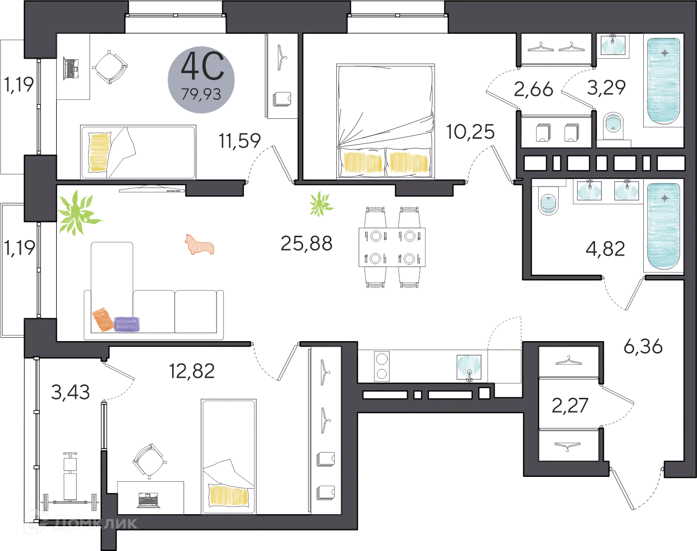 Фото квартиры в ЖК Ясный берег