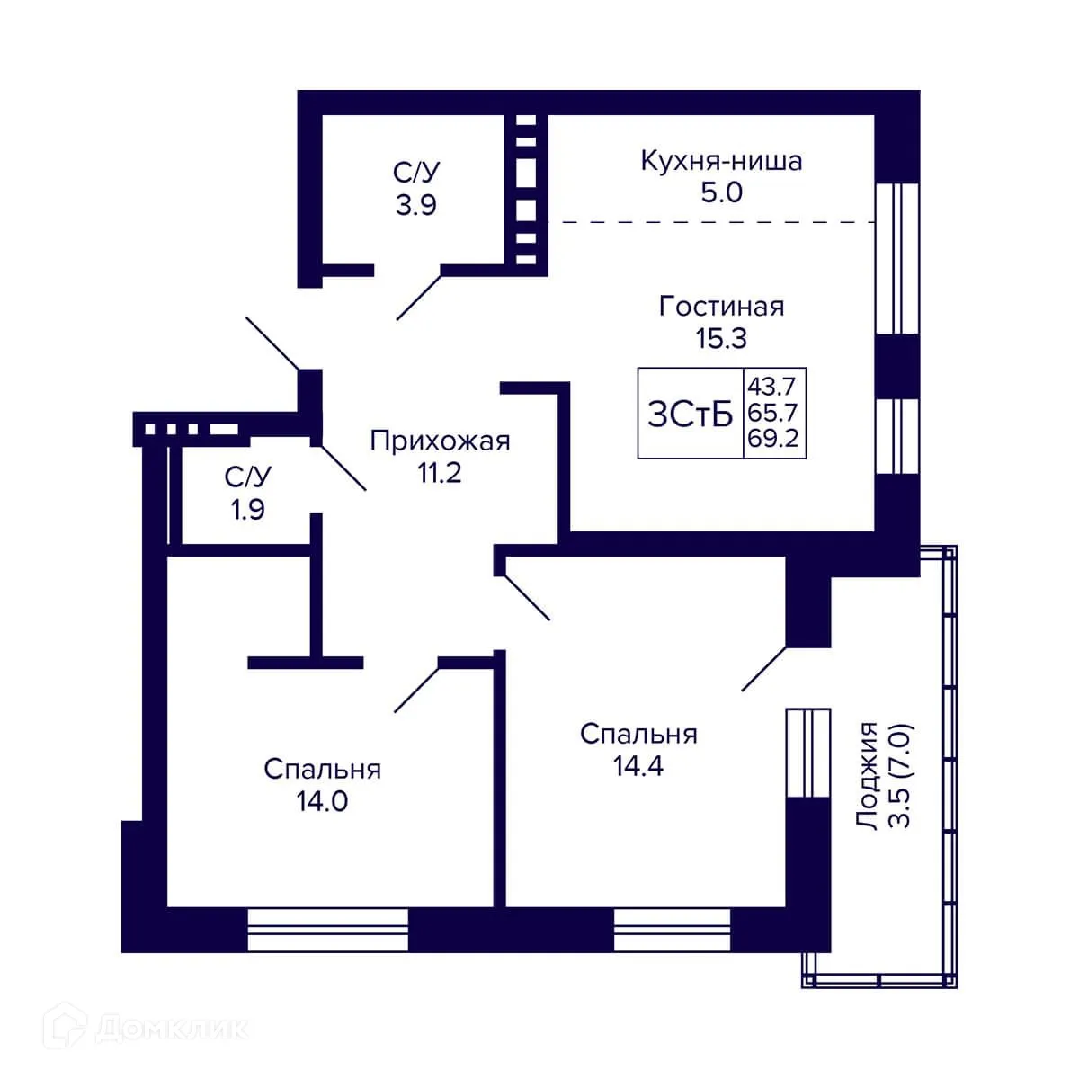 Фото квартиры в ЖК Сподвижники