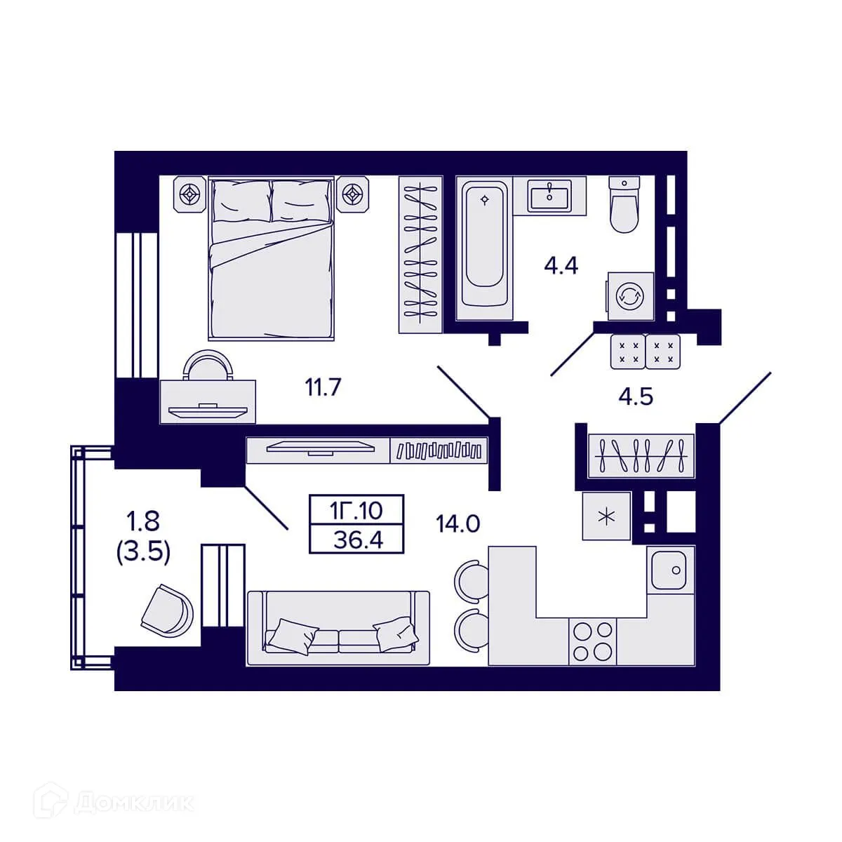 Фото квартиры в ЖК Сподвижники