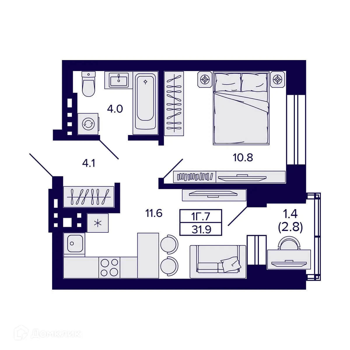 Фото квартиры в ЖК Сподвижники