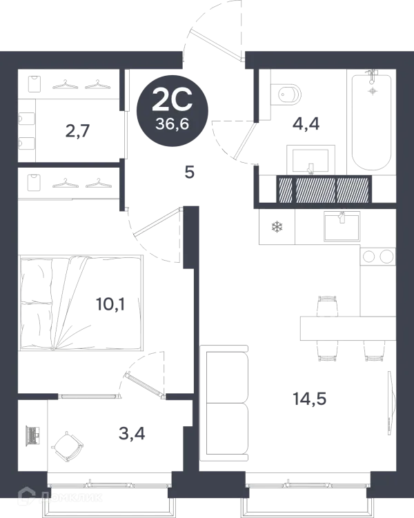 Квартира в ЖК Ясный берег