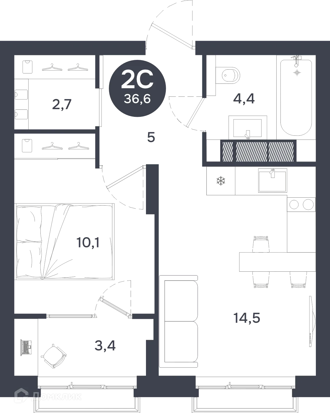 Фото квартиры в ЖК Ясный берег