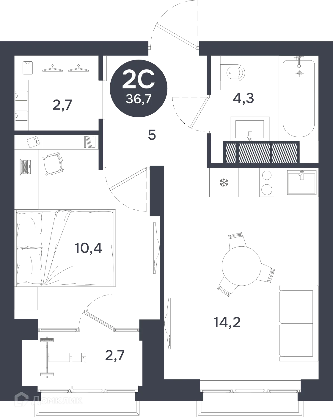 Фото квартиры в ЖК Ясный берег