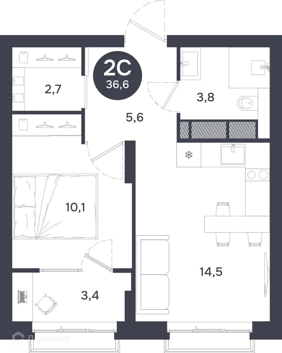 Фото квартиры в ЖК Ясный берег