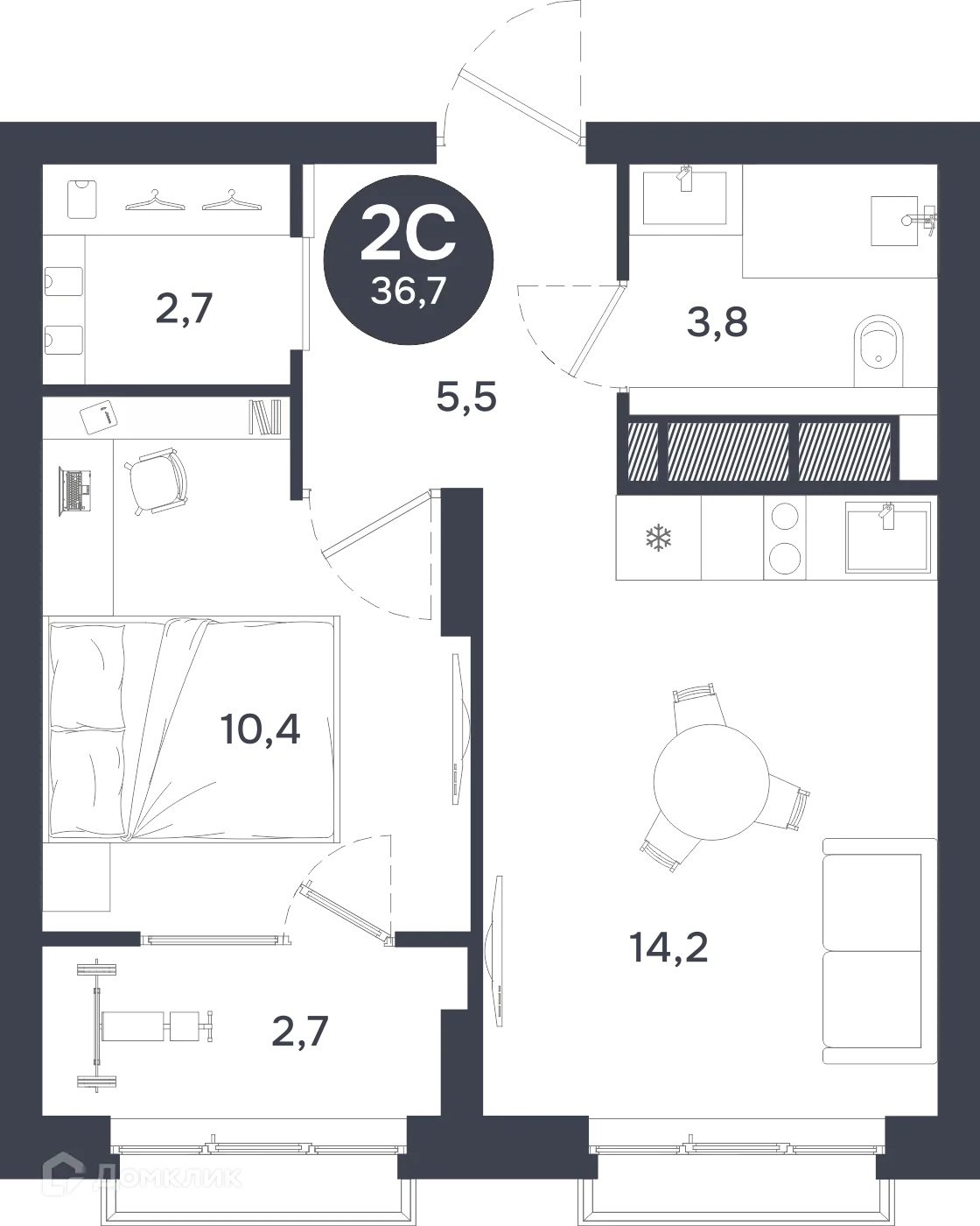 Фото квартиры в ЖК Ясный берег