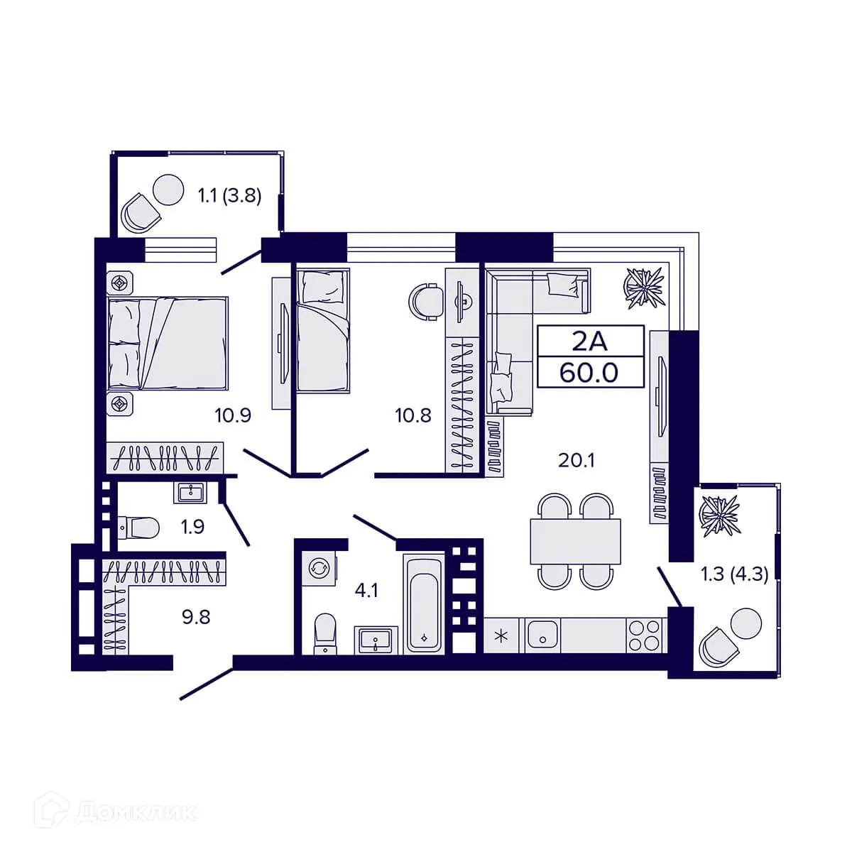 Фото квартиры в ЖК Жилой комплекс "LUNA" (ЛУНА)