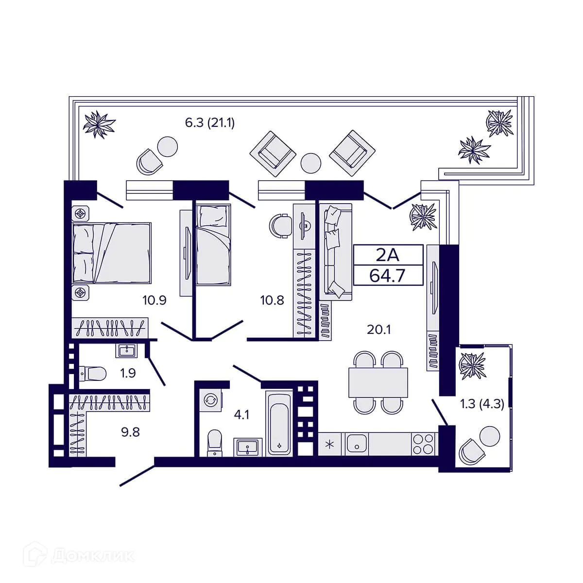 Фото квартиры в ЖК Жилой комплекс "LUNA" (ЛУНА)