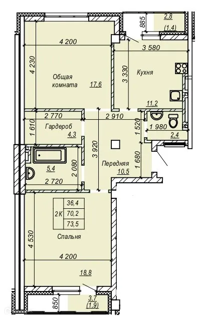 Фото квартиры в ЖК Серебряный ключ