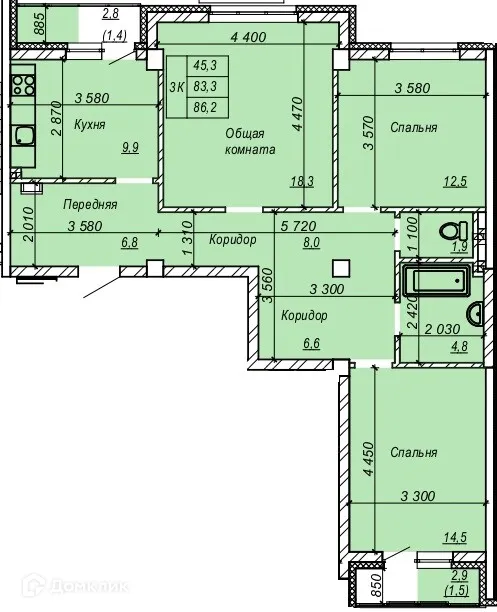 Фото квартиры в ЖК Серебряный ключ