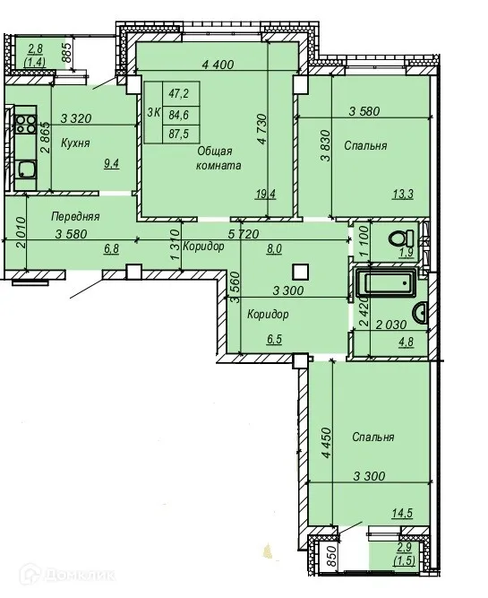 Фото квартиры в ЖК Серебряный ключ