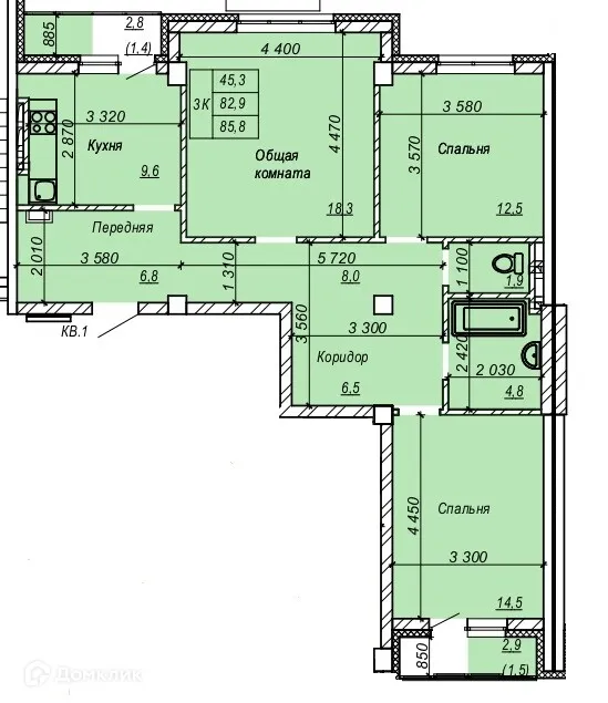 Фото квартиры в ЖК Серебряный ключ