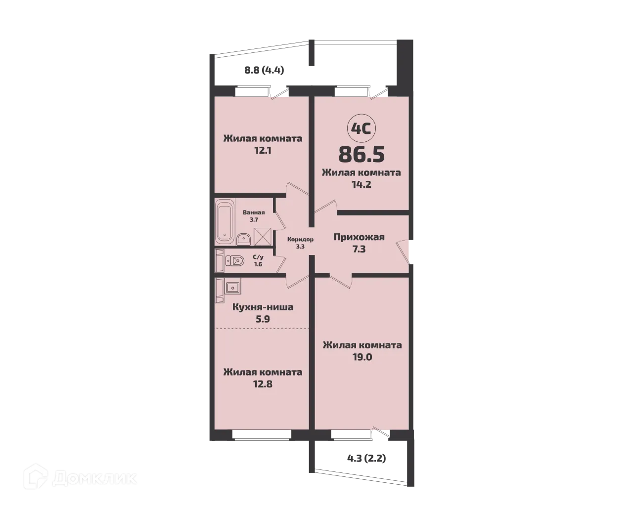 Фото квартиры в ЖК Микрорайон Приозерный.Серия LIFE (Лайф)