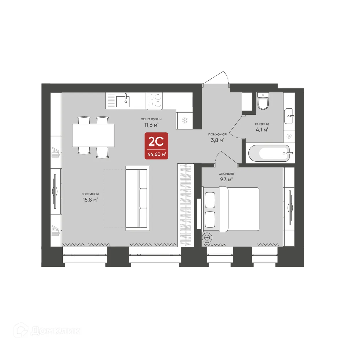 Фото квартиры в ЖК Дом по ул Промышленная