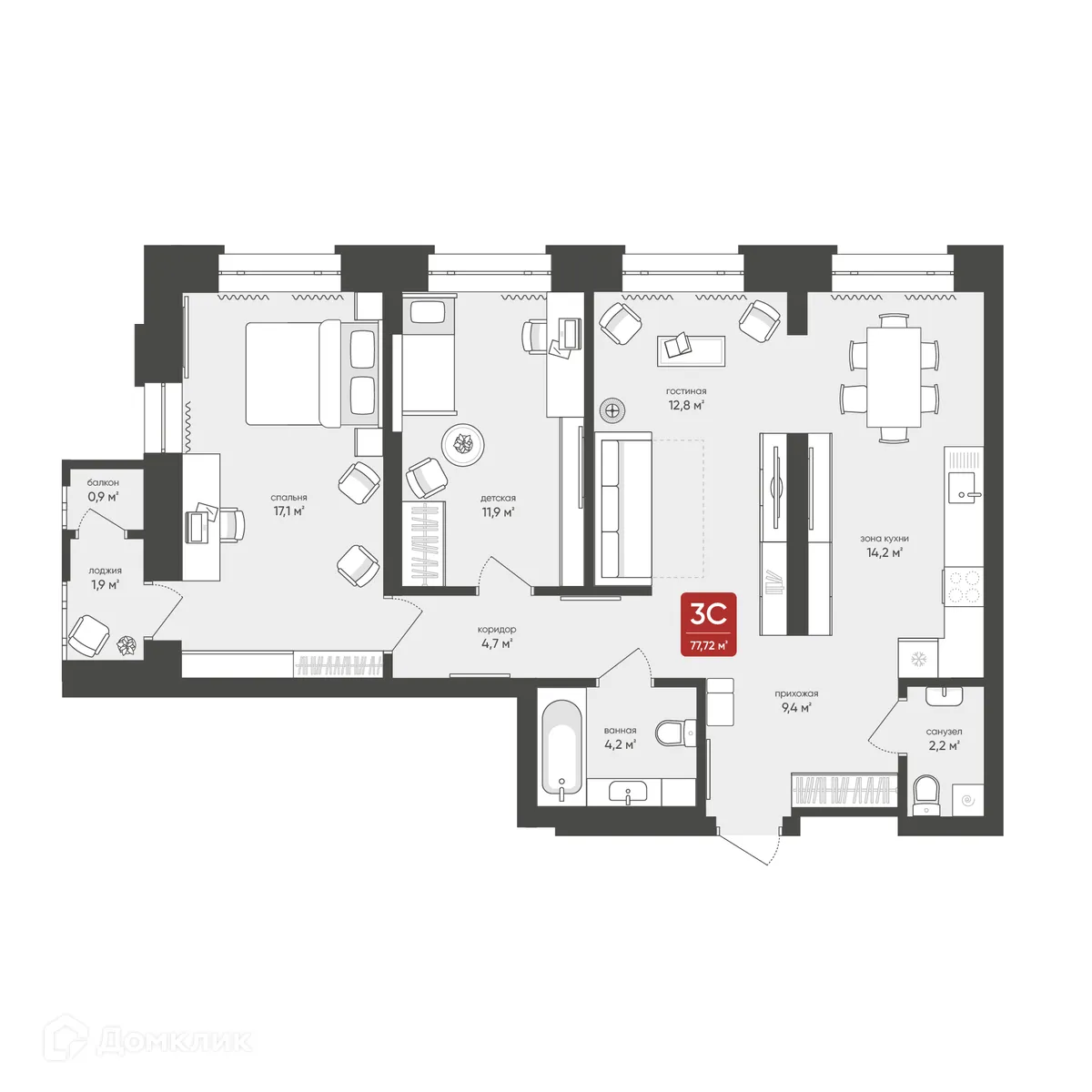 Фото квартиры в ЖК Дом по ул Промышленная