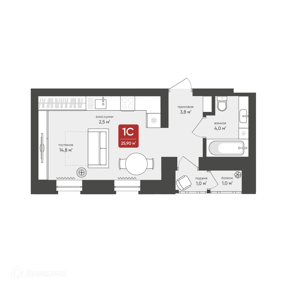 Фото квартиры в ЖК Дом по ул Промышленная