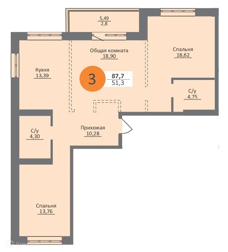 Фото квартиры в ЖК Облака 2