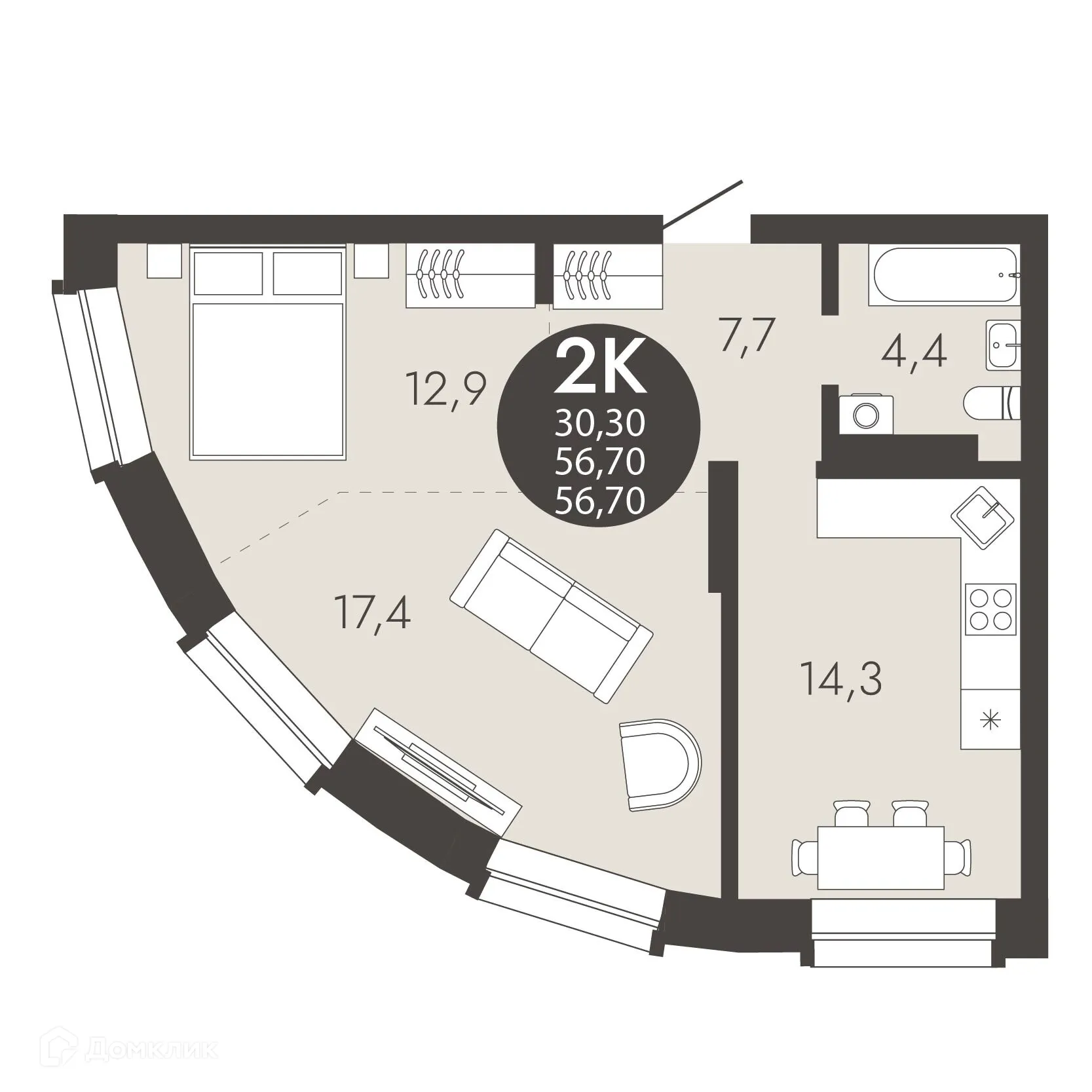 Фото квартиры в ЖК Флагман Холл