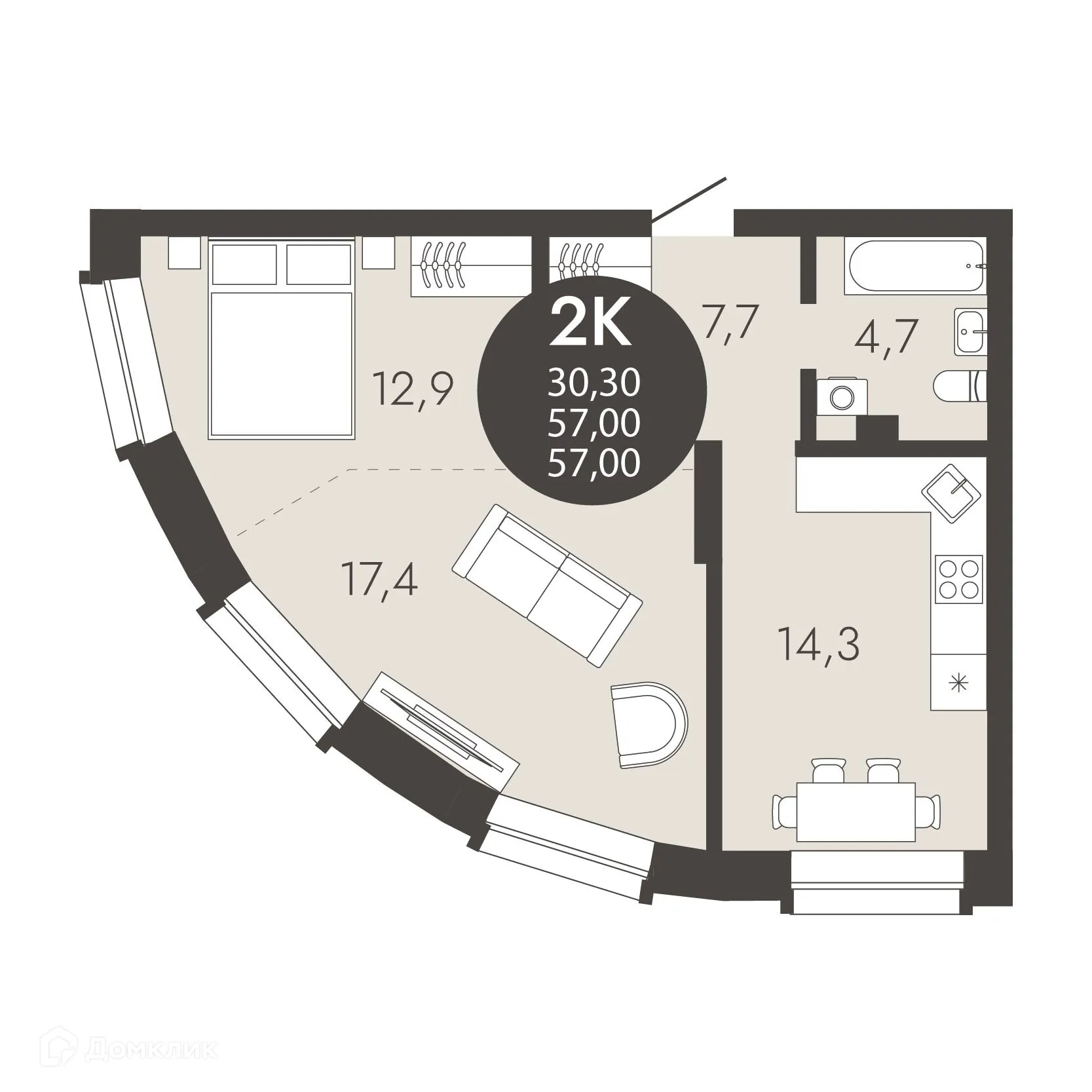 Фото квартиры в ЖК Флагман Холл