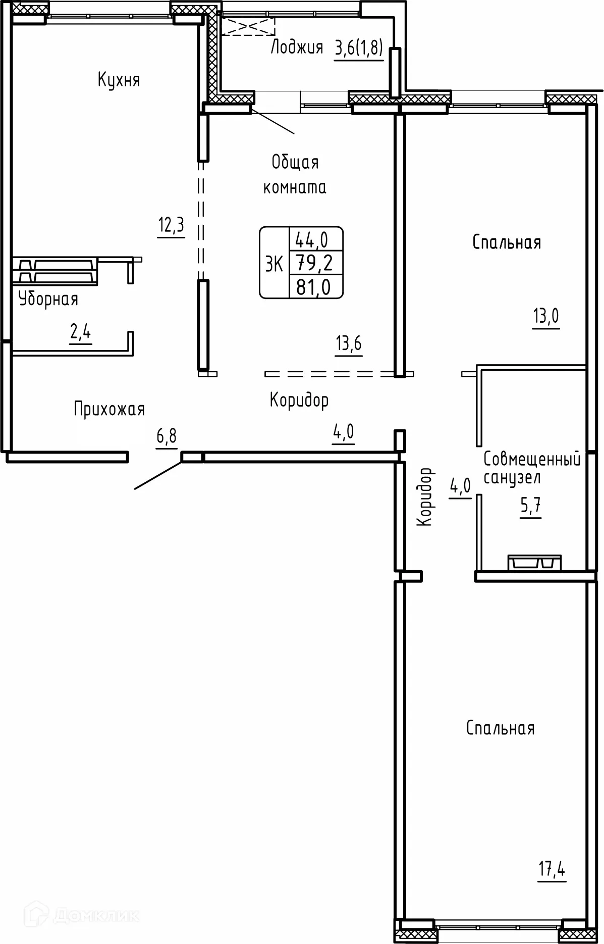 Фото квартиры в ЖК САМОЦВЕТЫ