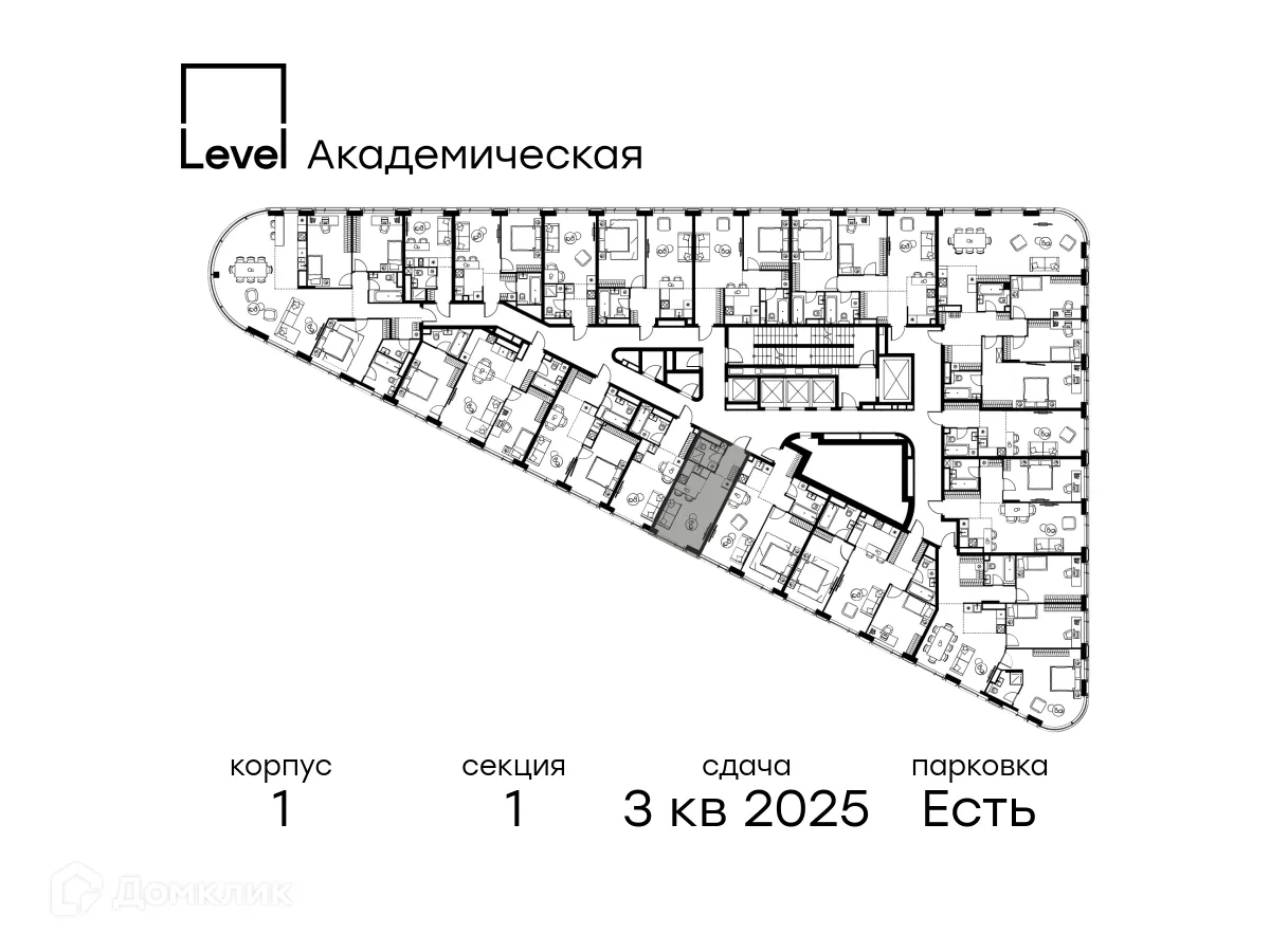 Фото квартиры в ЖК Level Академическая (Левел Академическая)