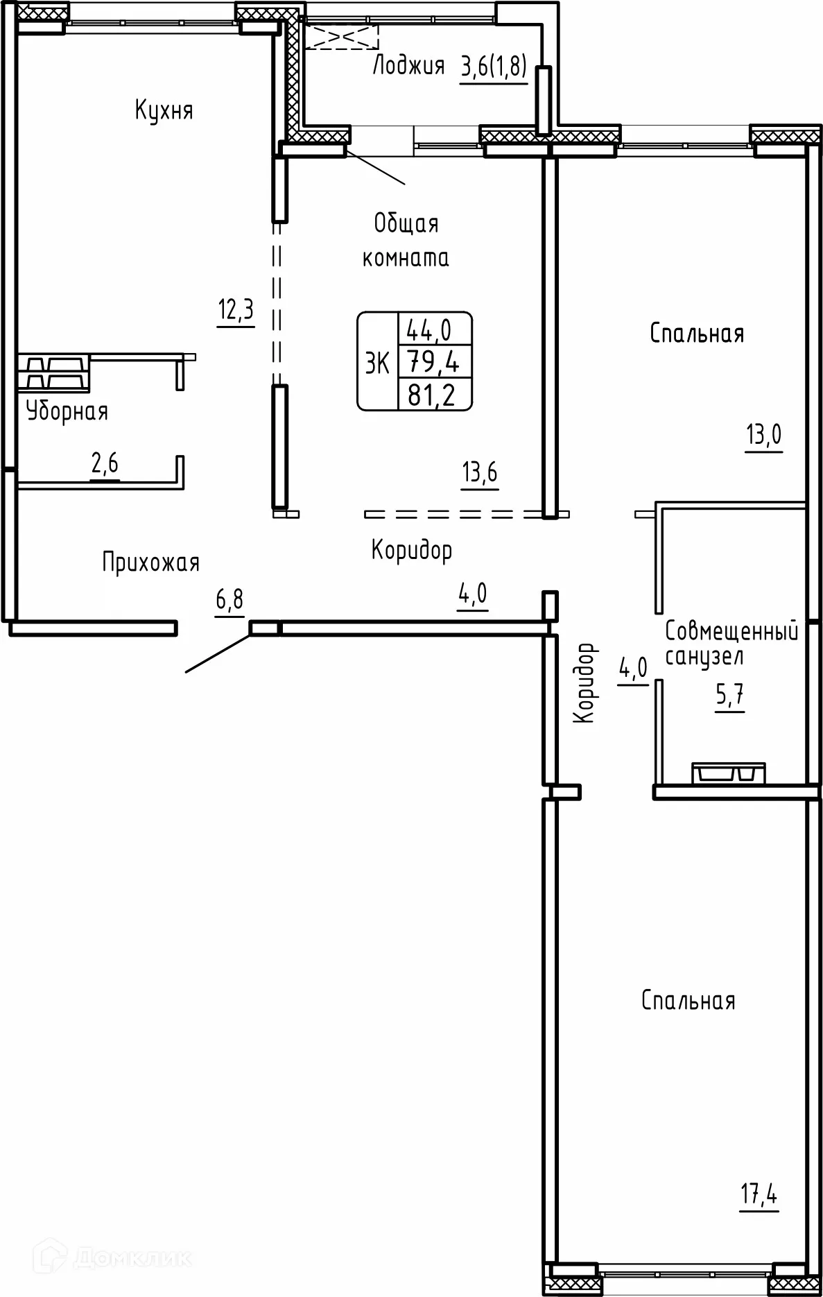 Фото квартиры в ЖК САМОЦВЕТЫ