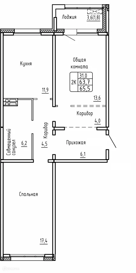 Фото квартиры в ЖК САМОЦВЕТЫ