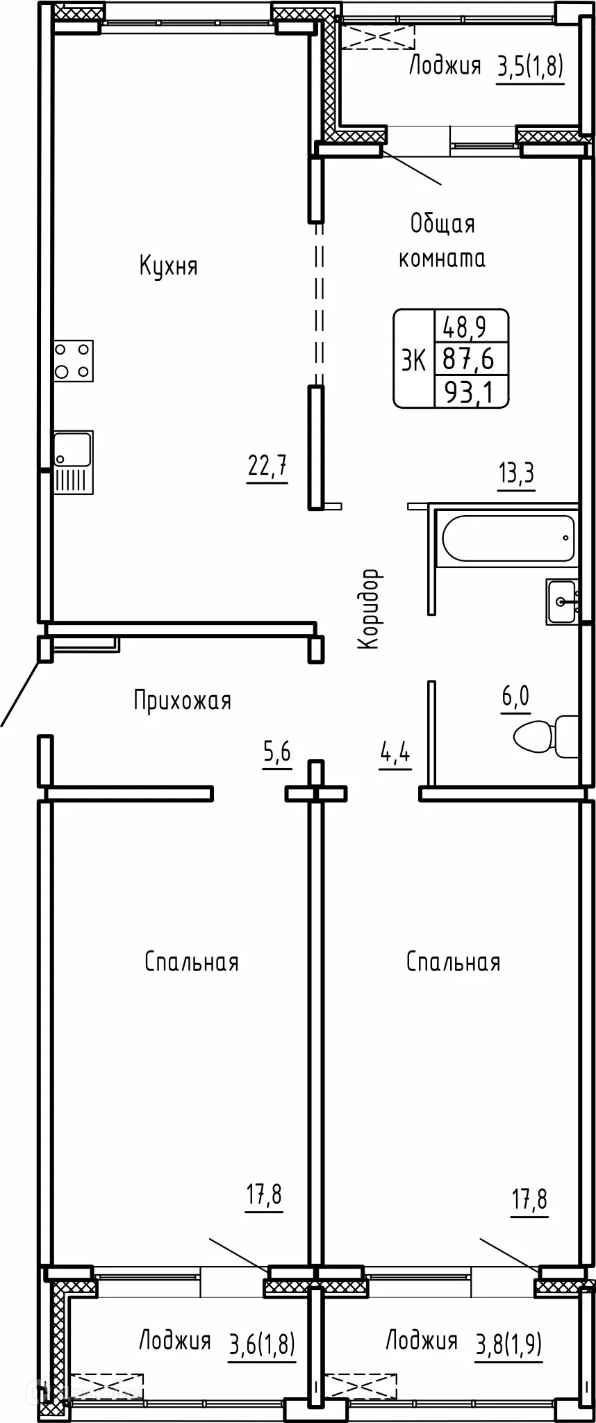 Фото квартиры в ЖК САМОЦВЕТЫ