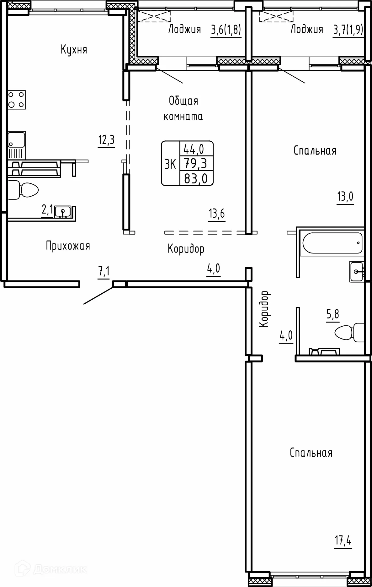 Фото квартиры в ЖК САМОЦВЕТЫ