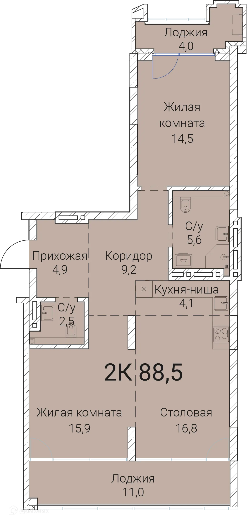 Фото квартиры в ЖК Тайм Сквер