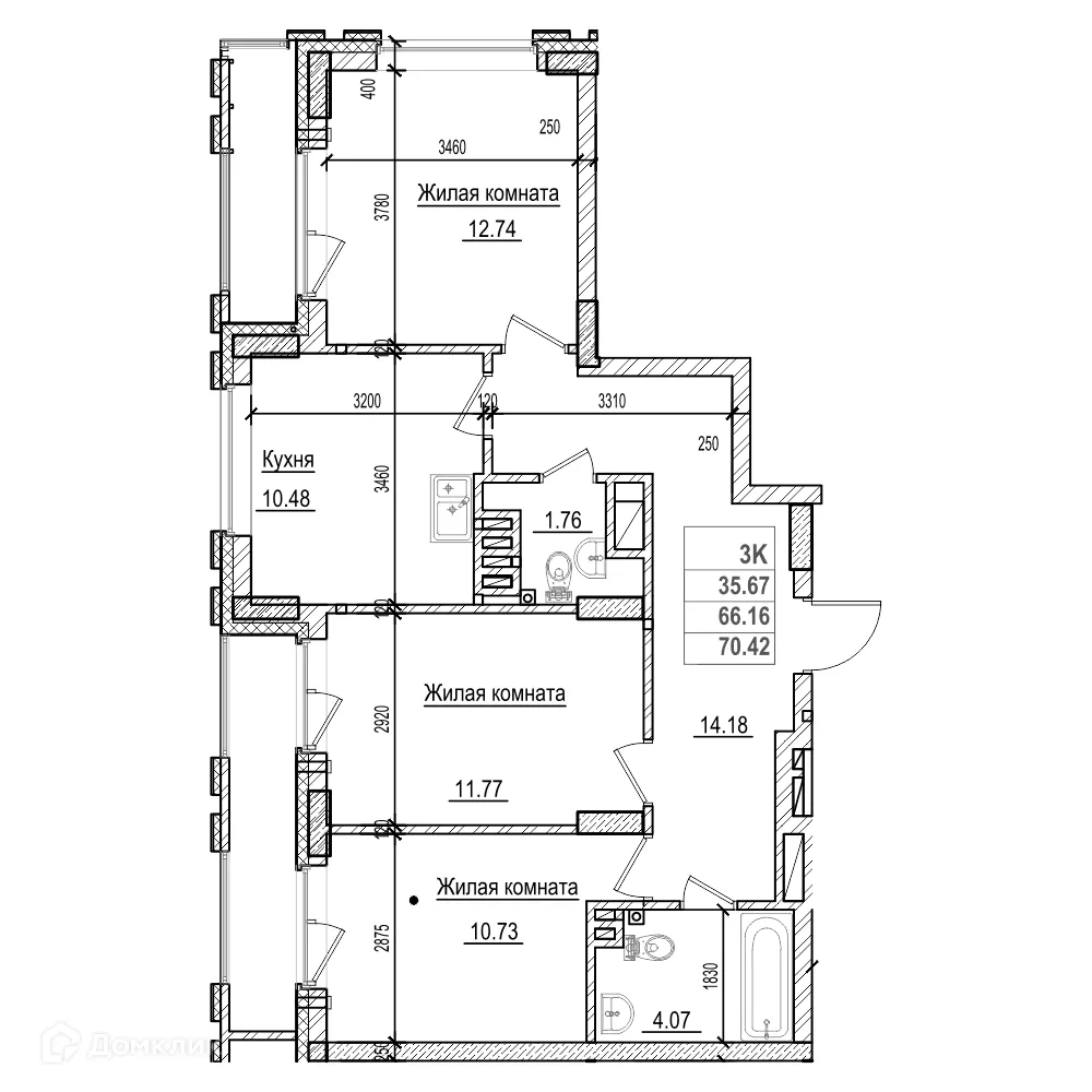 Фото квартиры в ЖК Чернышевский