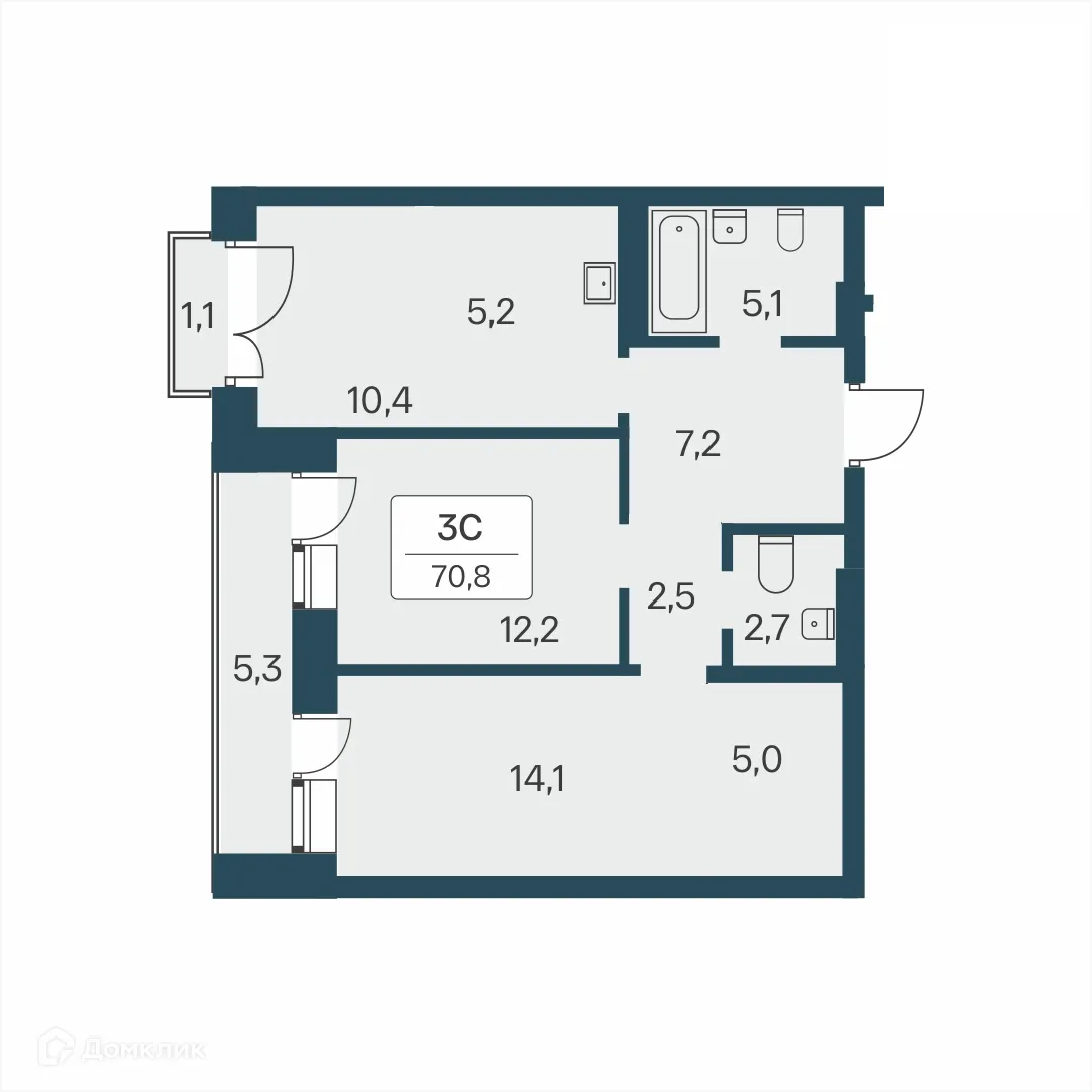 Фото квартиры в ЖК Расцветай на Красном