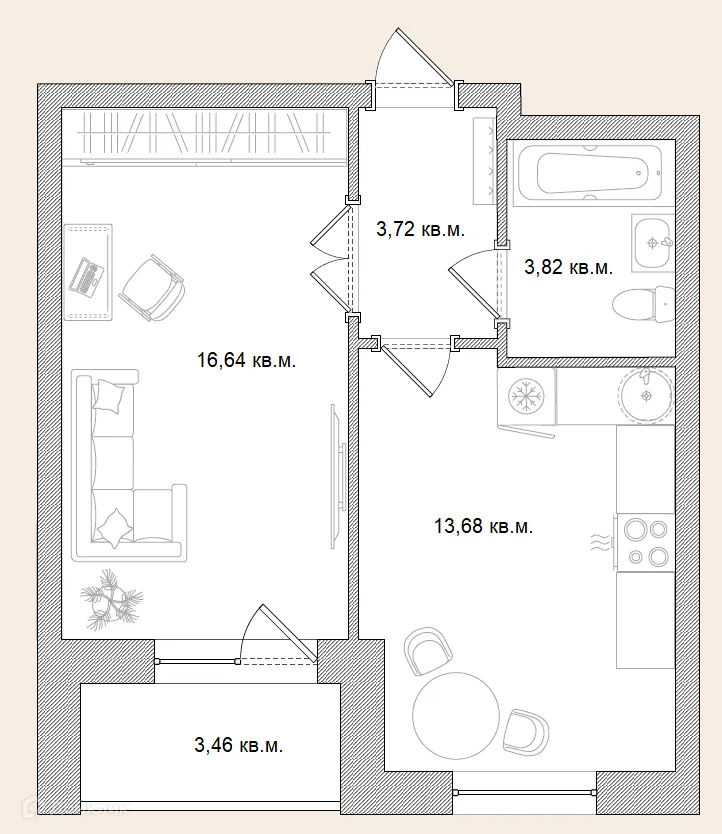 Фото квартиры в ЖК "Березка"