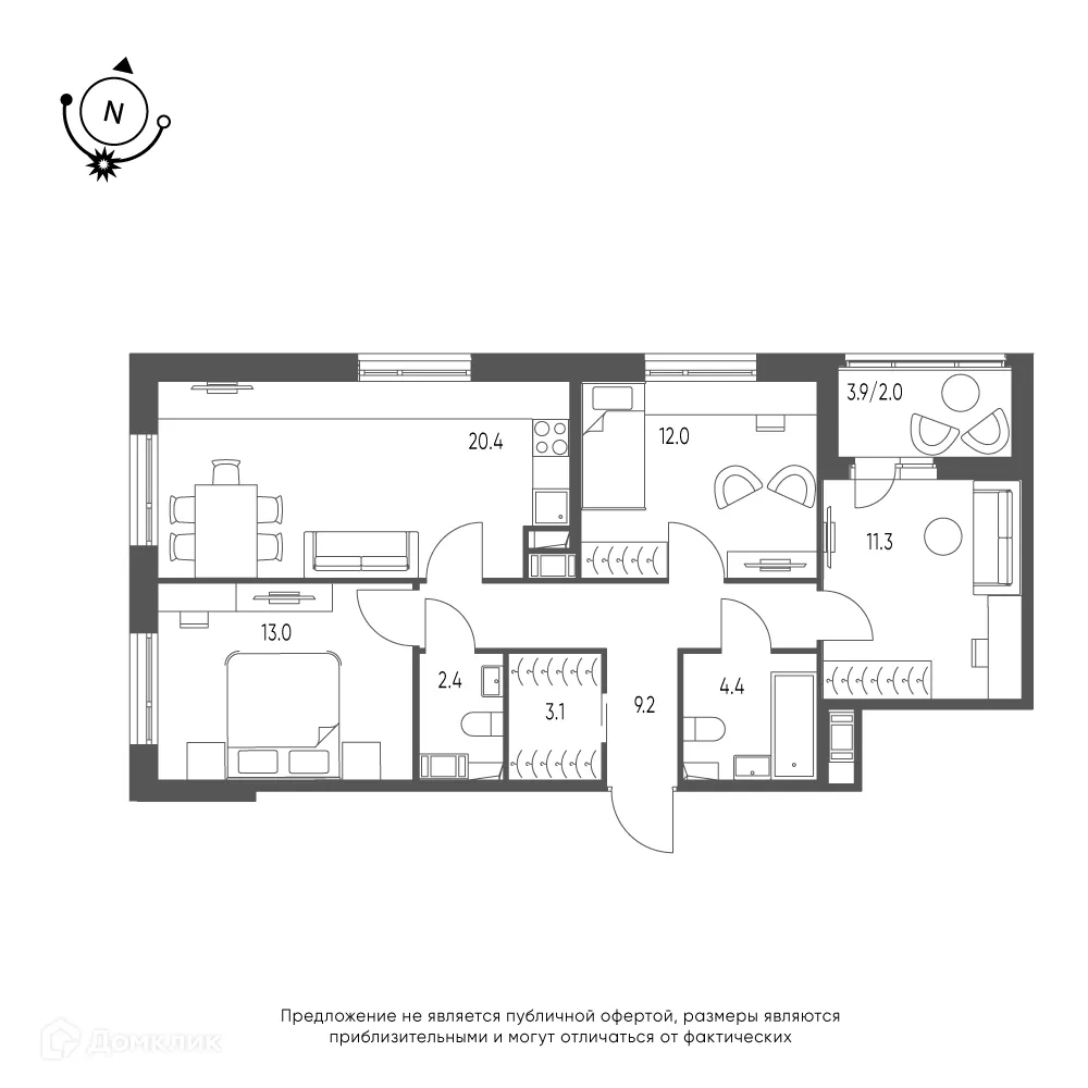 Фото квартиры в ЖК Зеленая река