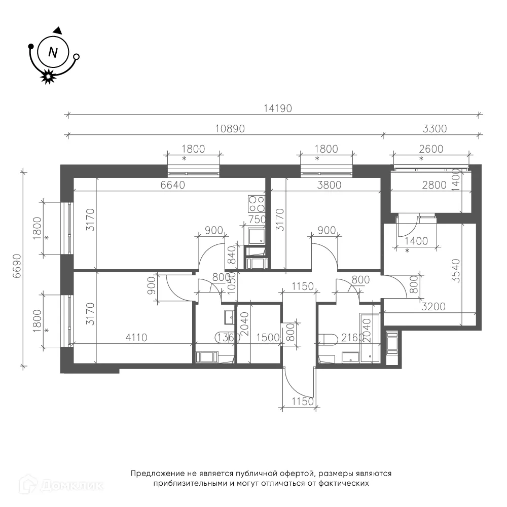 Фото квартиры в ЖК Зеленая река